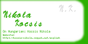 nikola kocsis business card